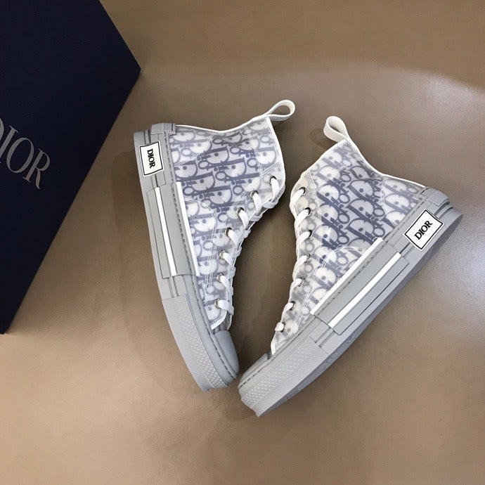 Anum Bags DIR B23 White and Navy HIGH-TOP SNEAKER