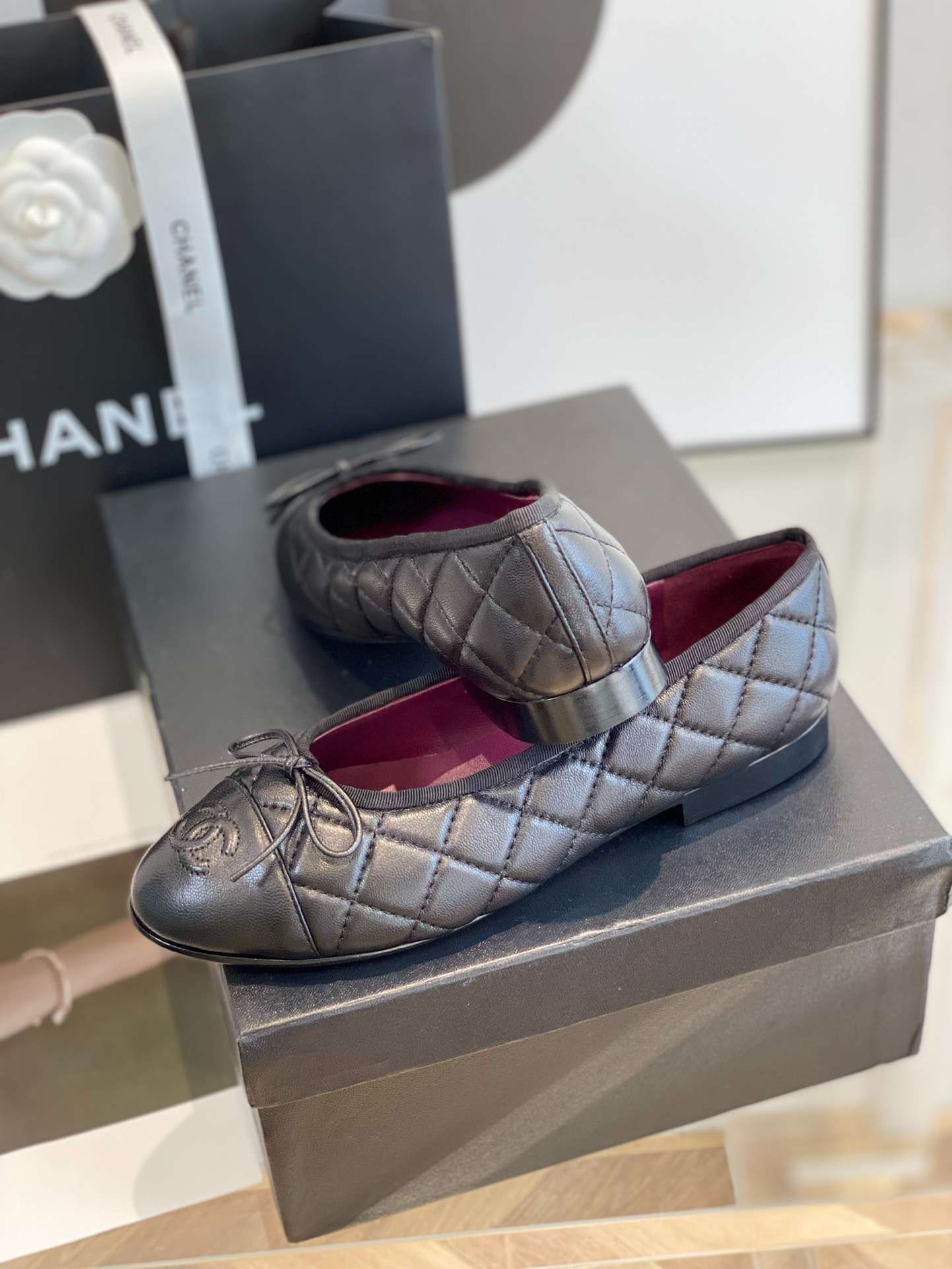 Anum Bags CHL BLACK BALLET FLATS