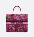 Ezyycart Bags DIR 41CM LARGE FUCHSIA MULTICOLOR BOOK TOTE