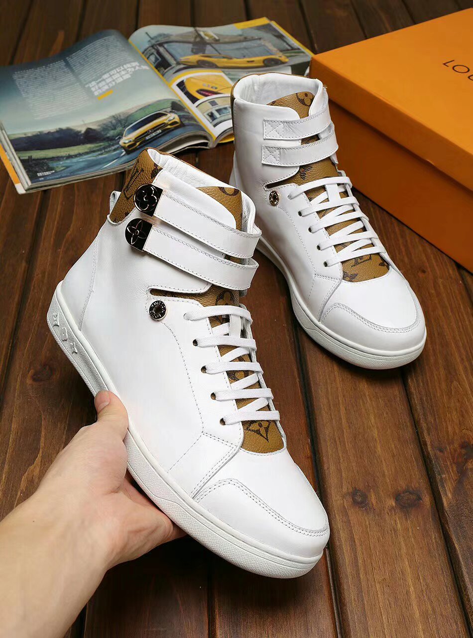 Anum Bags LUV HIgh Top White Brown Sneaker
