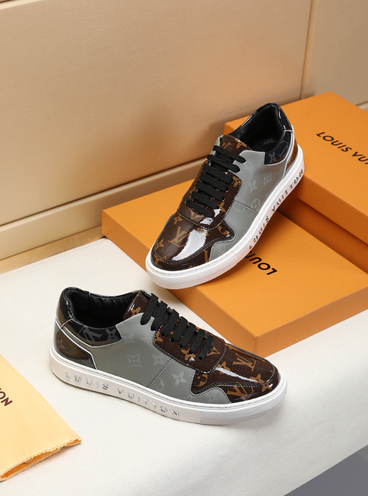 Anum Bags LUV Monogram Denim Brown And Gray Sneaker
