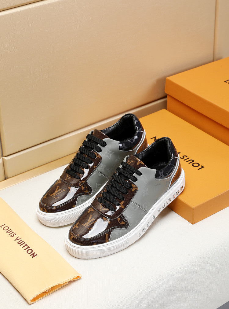 Anum Bags LUV Monogram Denim Brown And Gray Sneaker