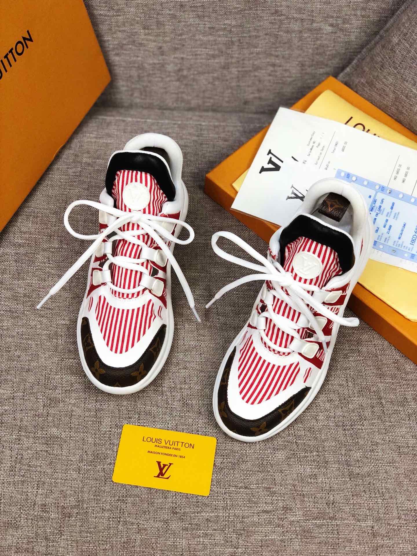 Anum Bags LUV Archlight White Red Brown Sneaker