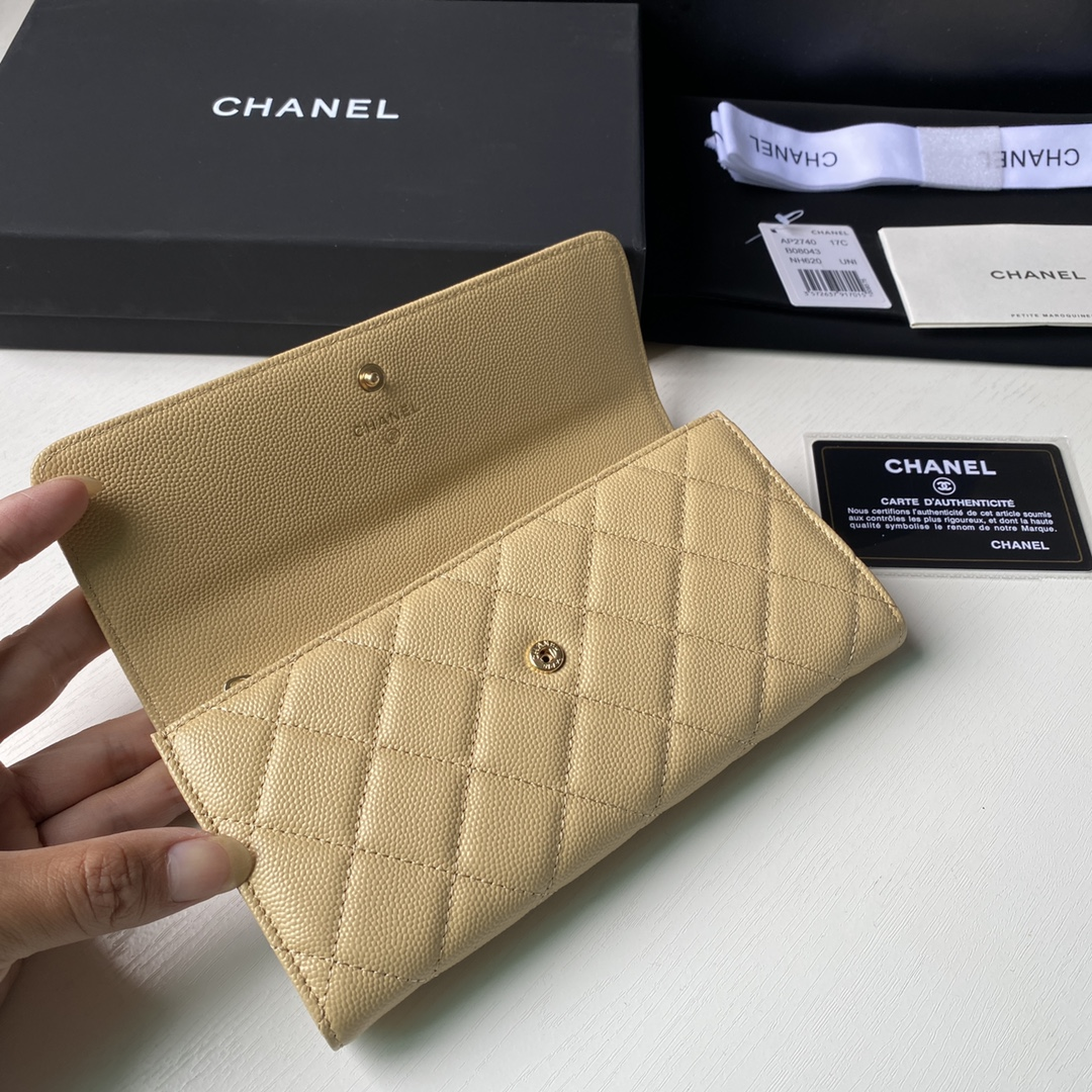 Anum Bags CHL LONG FLAP WALLET BEIGE AP0955