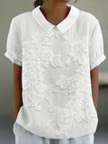 Claire – Vintage-Blusenshirt mit Blumenstickerei