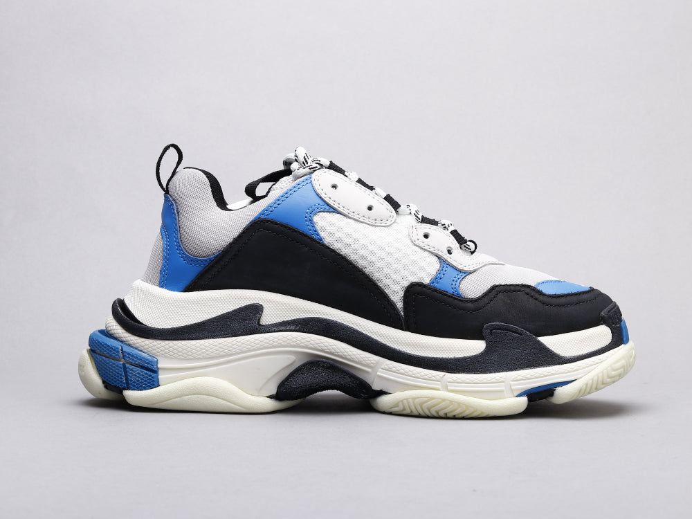 Ezyycart Bags Bla Triple S Black And White Blue Sneaker