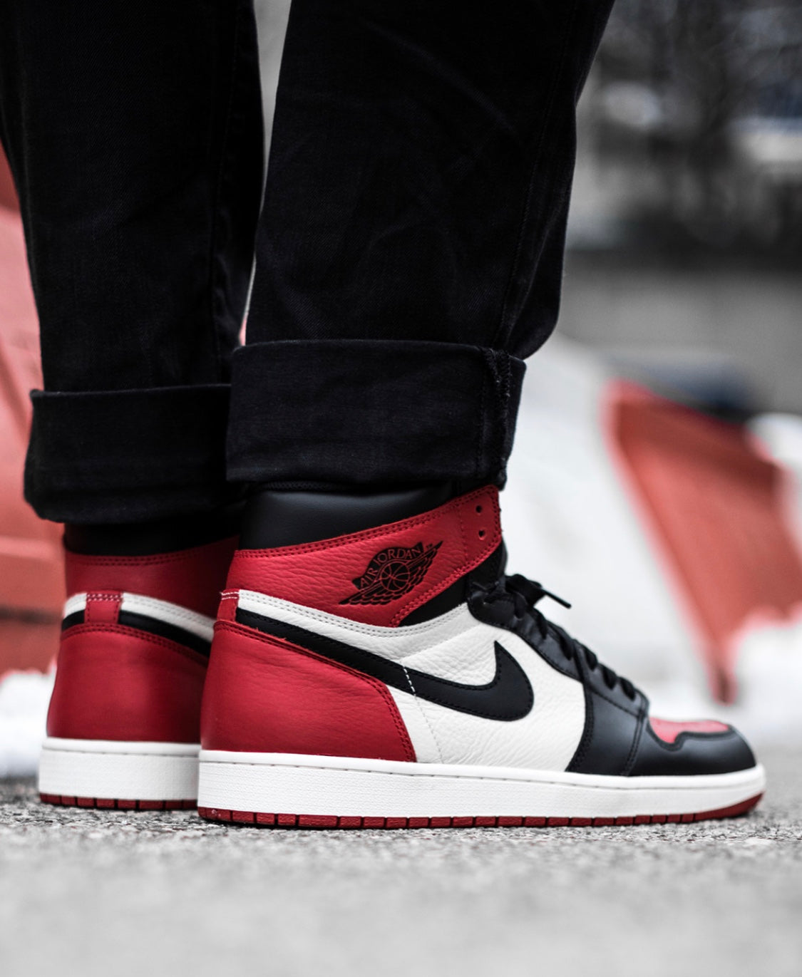 Ezyycart Bags AJ1 black red toe