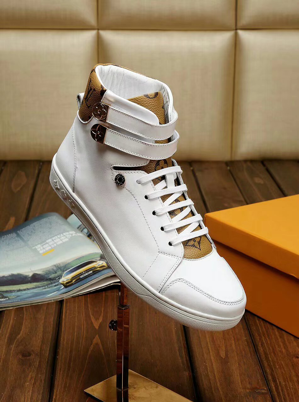 Anum Bags LUV HIgh Top White Brown Sneaker