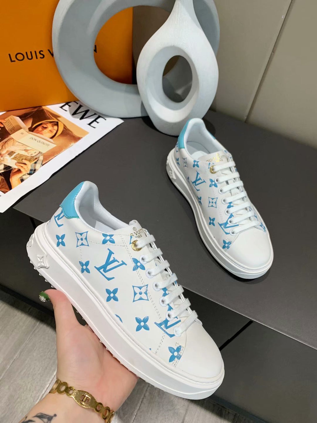 Anum Bags LUV Casual Low Blue White Sneaker