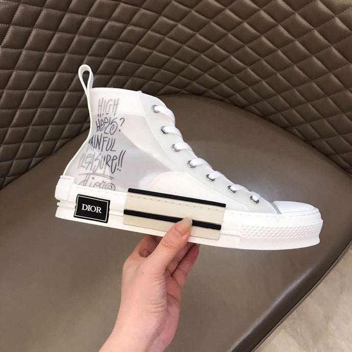 Anum Bags DIR B23 White Canvas HIGH-TOP SNEAKER
