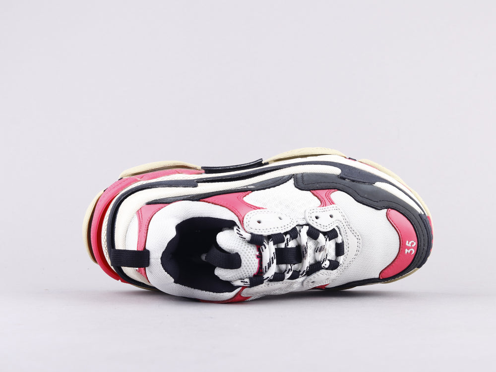 Ezyycart Bags Bla Triple S Black And White Powder Sneaker
