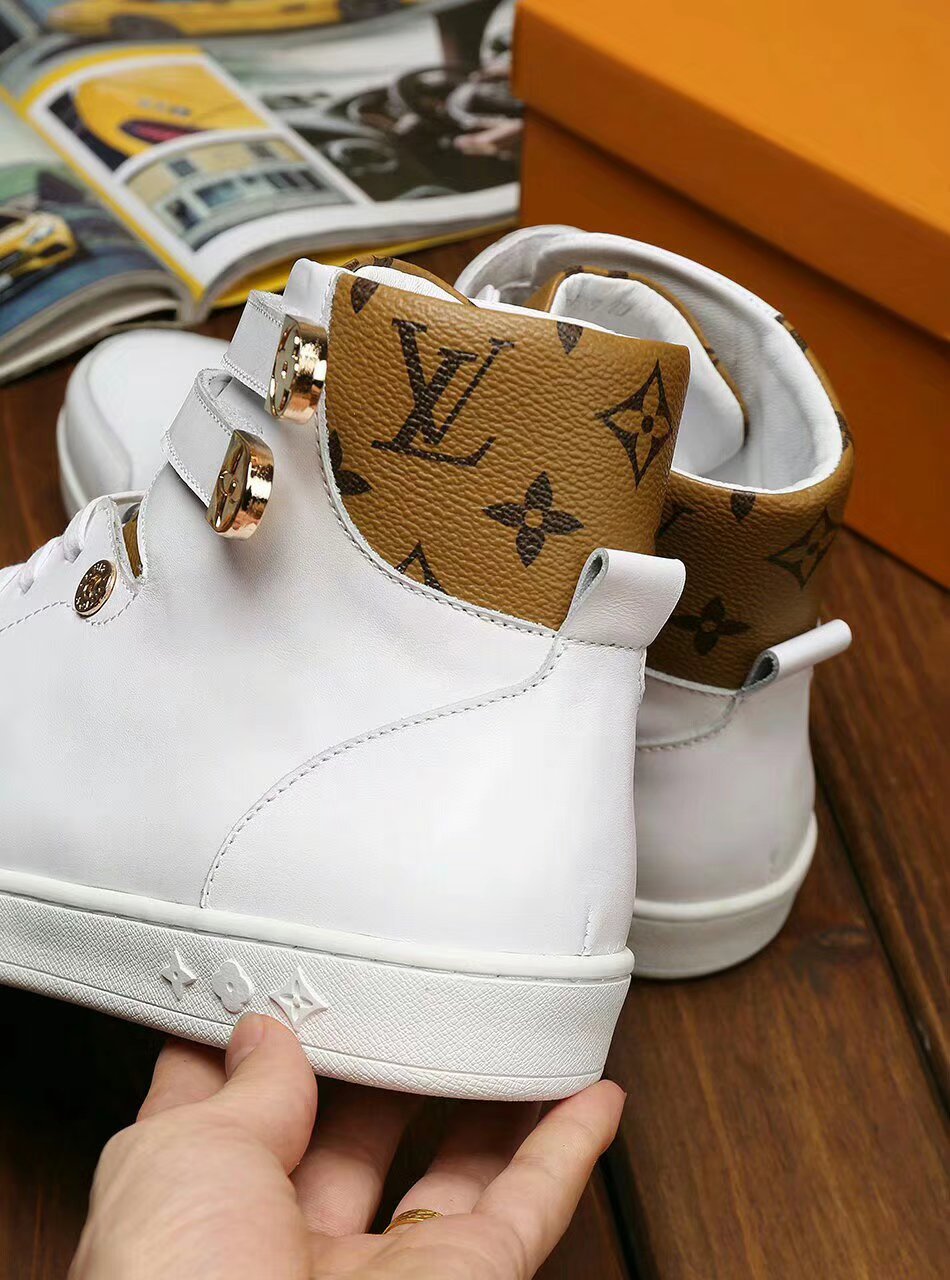 Anum Bags LUV HIgh Top White Brown Sneaker