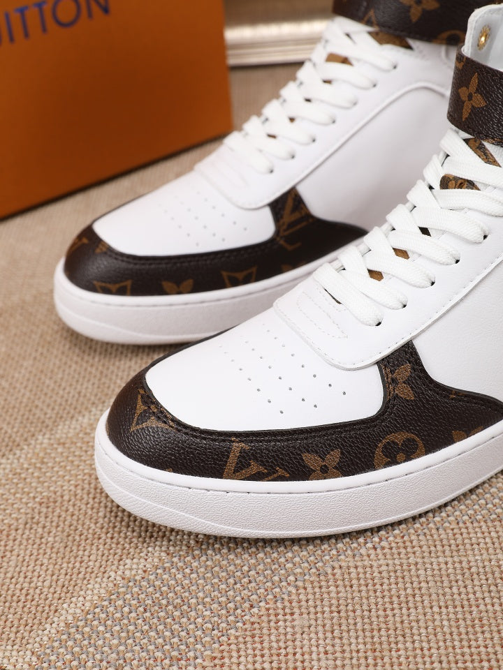 Anum Bags LUV High Top White Brown Sneaker