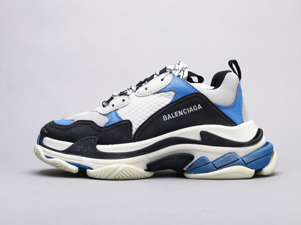 Ezyycart Bags Bla Triple S Black And White Blue Sneaker