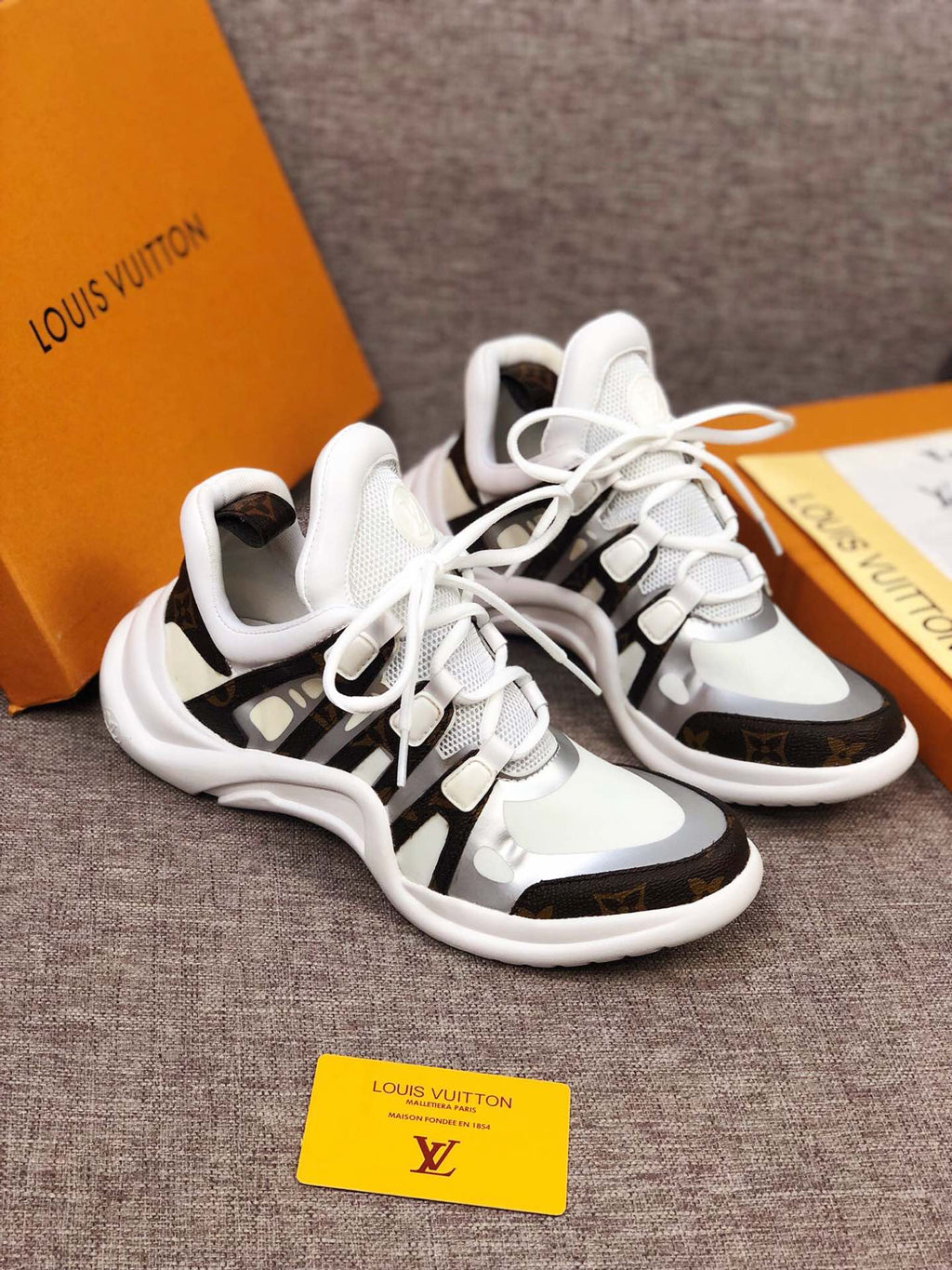 Anum Bags LUV Archlight White Brown Sneaker