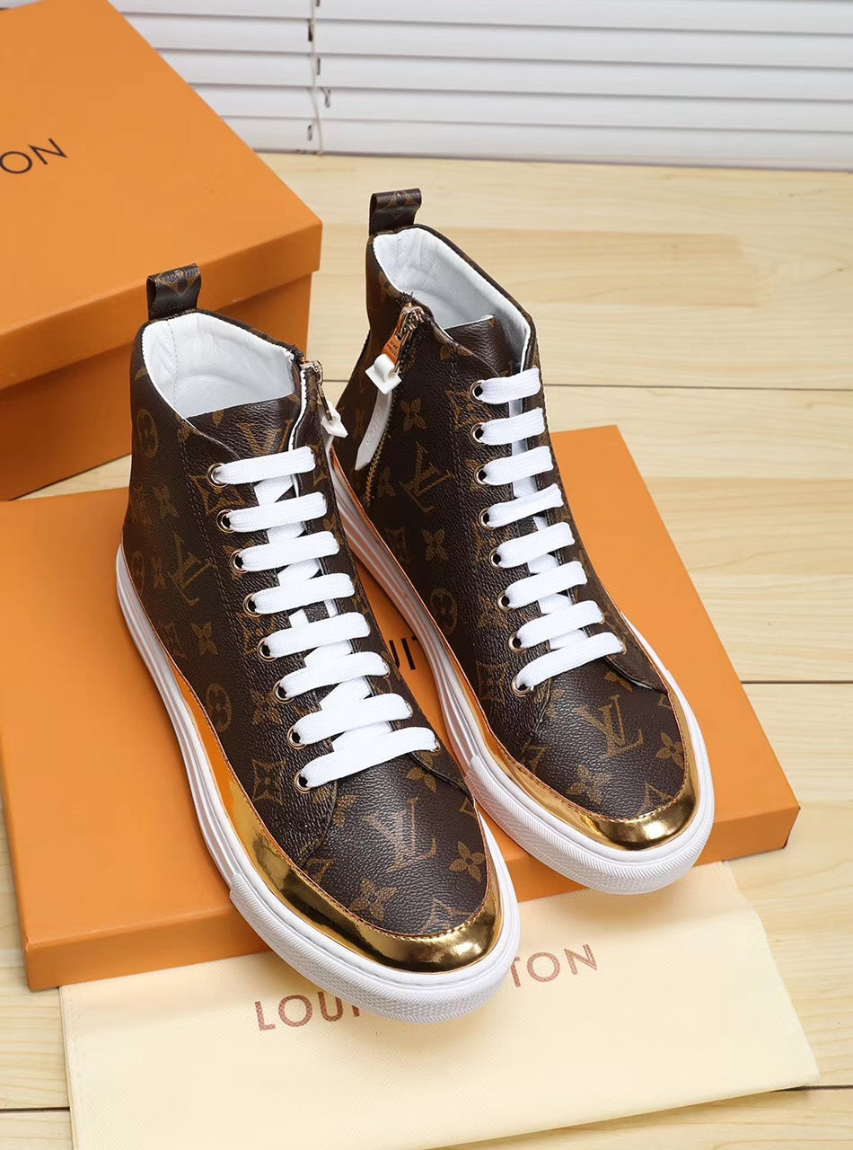 Anum Bags LUV HIgh Top Brown White Sneaker