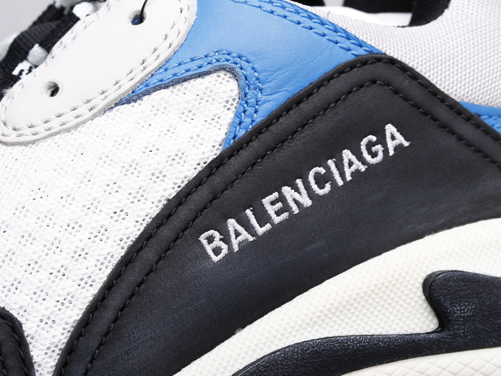 Ezyycart Bags Bla Triple S Black And White Blue Sneaker
