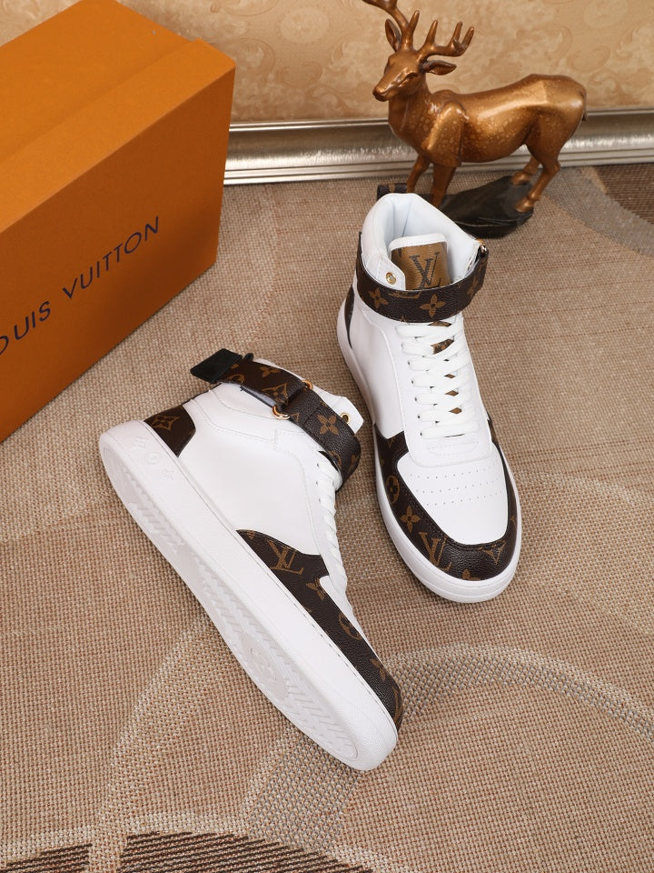 Anum Bags LUV High Top White Brown Sneaker