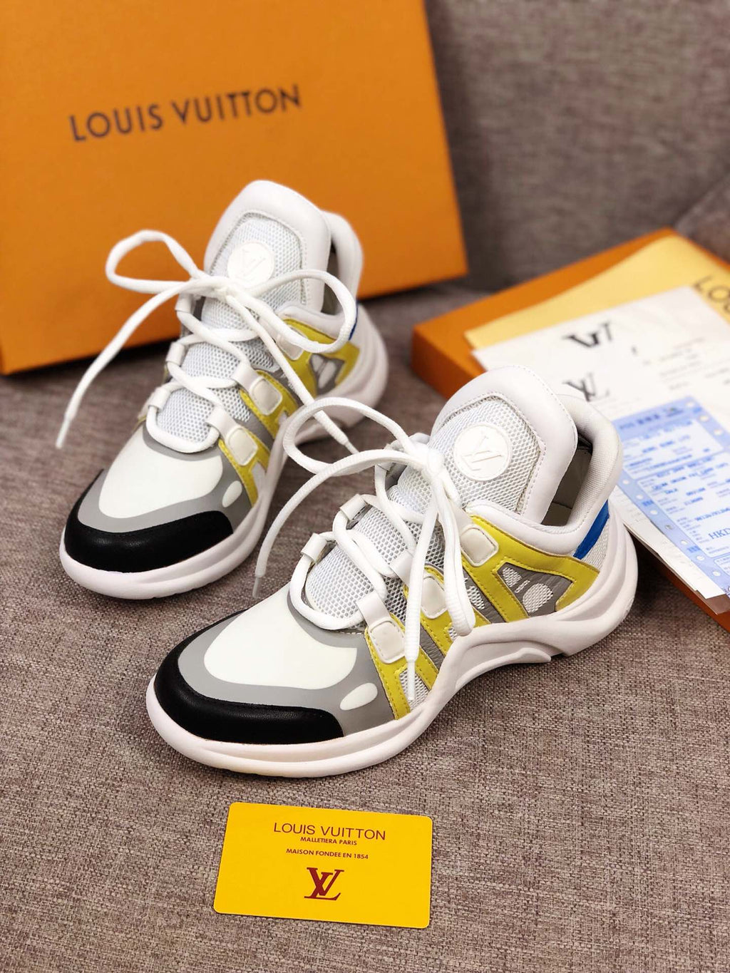 Anum Bags LUV Archlight Brown Black Yellow Sneaker
