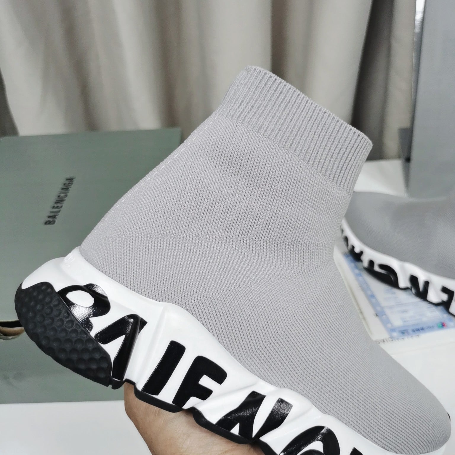 Ezyycart Bags Bla Speed Print Stretch Knit Sneakers