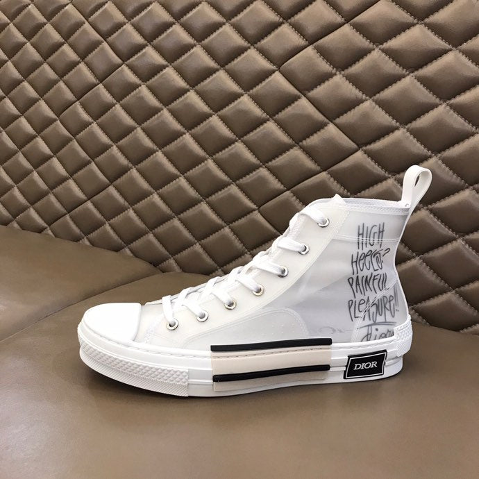 Anum Bags DIR B23 White Canvas HIGH-TOP SNEAKER