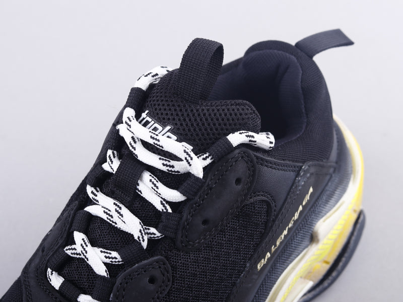 Ezyycart Bags Bla Triple S Black And Yellow Sneaker