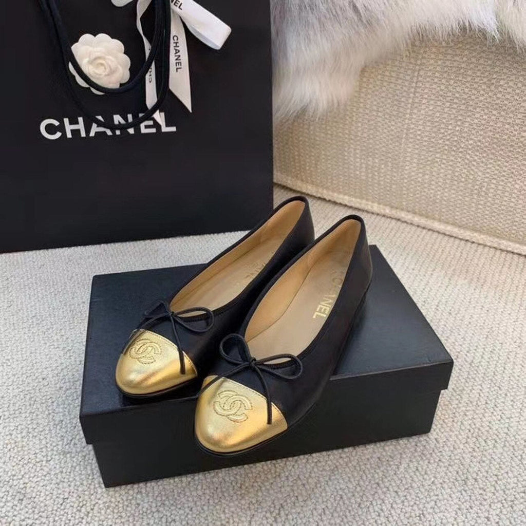 Anum Bags CHL BALLERINA FLATS BLACK/GOLD