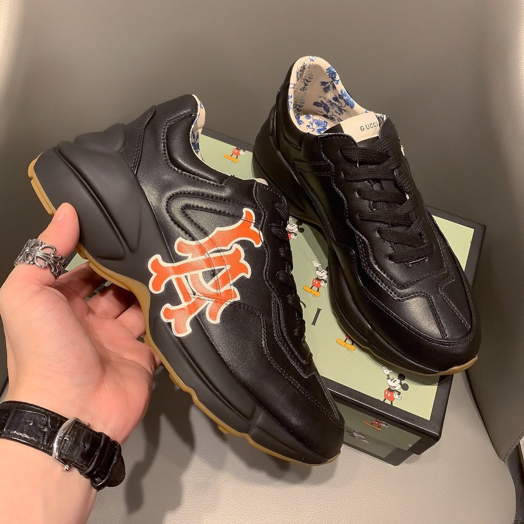 Ezyycart Bags MO-GCI RHYTON VINTAGE TRAINER LOGO BLACK SNEAKER 144