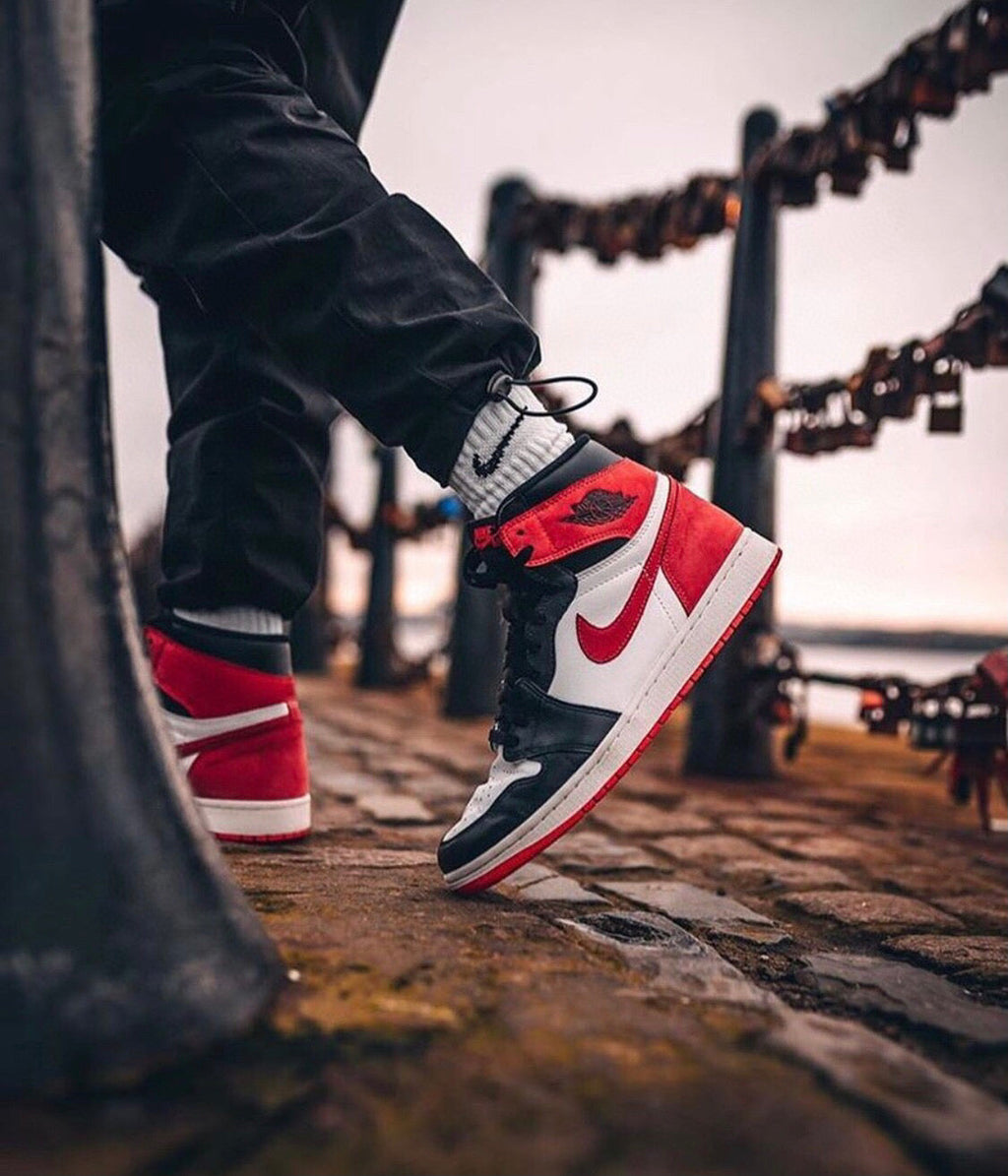 Ezyycart Bags AJ1 High Six Crowns Black and Red