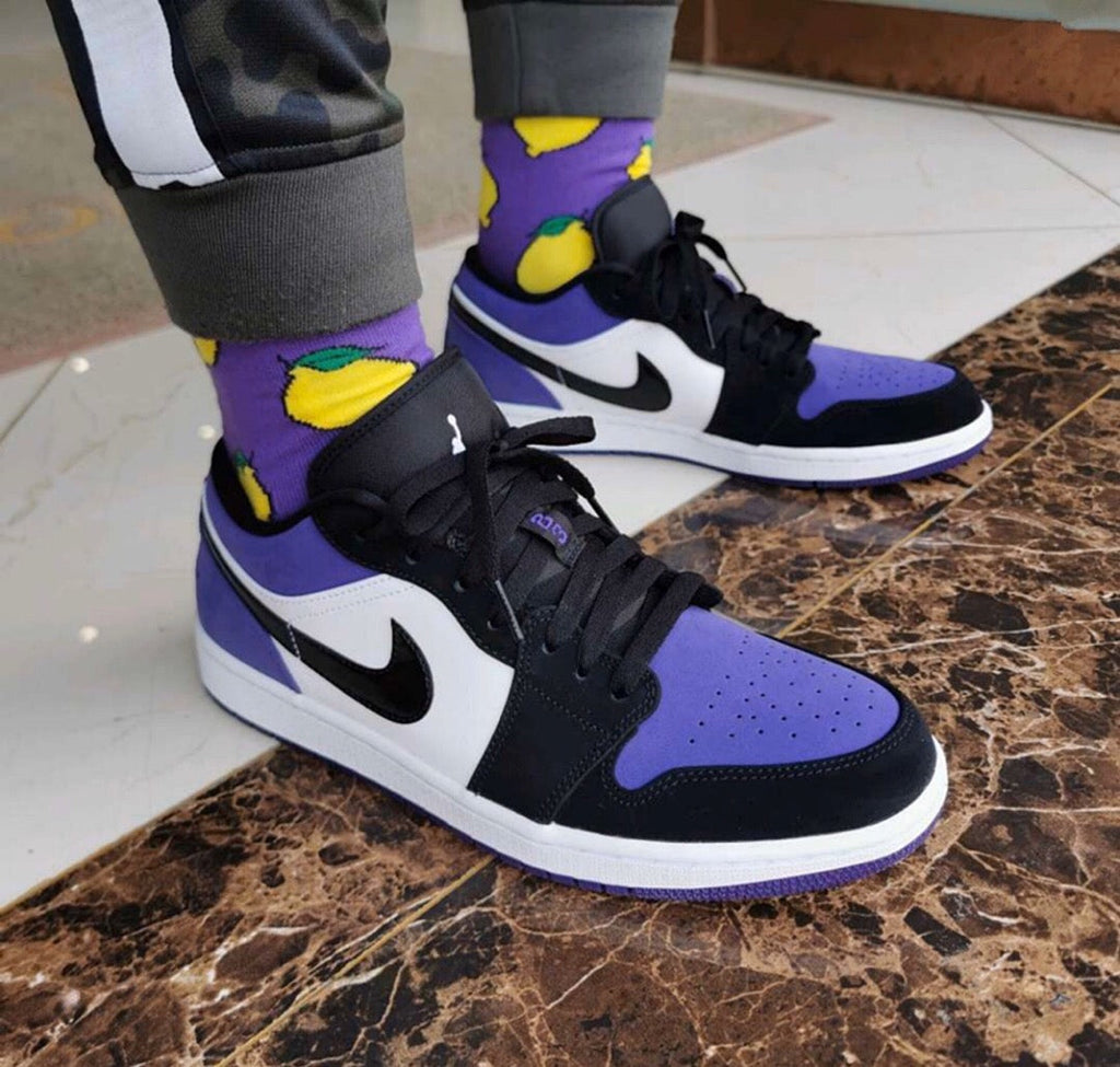 Ezyycart Bags AJ1 black and purple toes