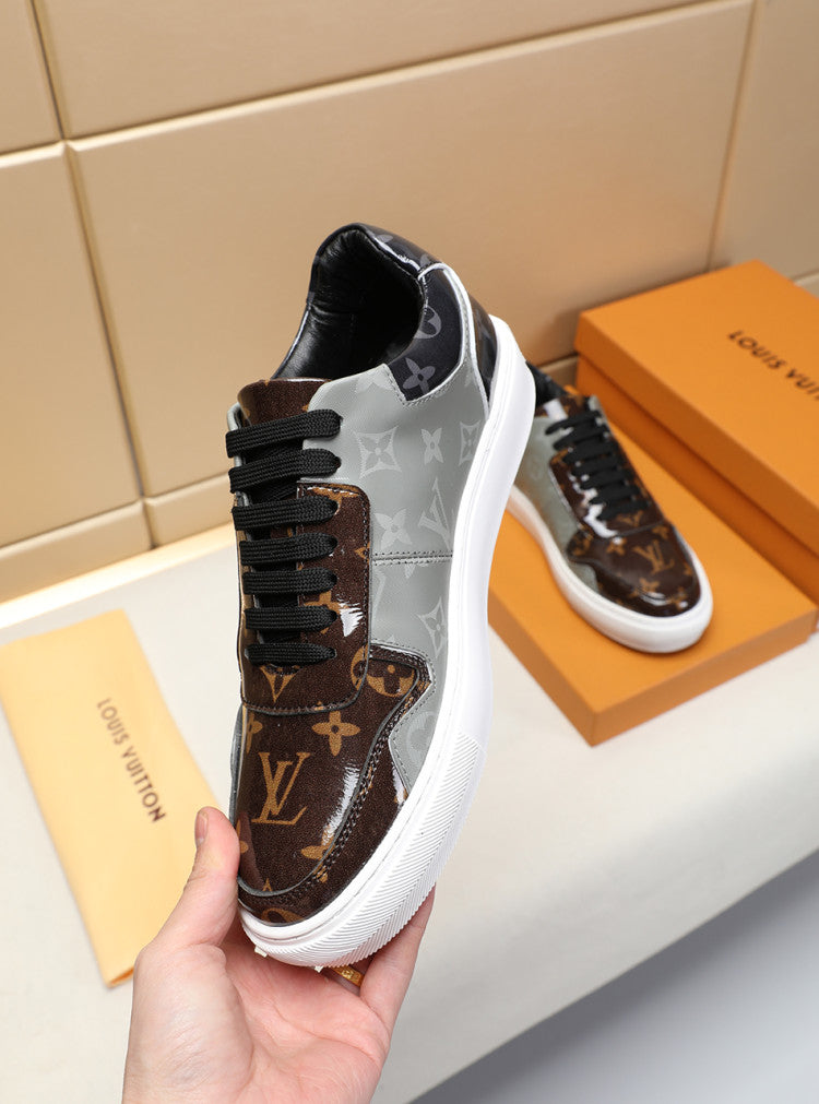 Anum Bags LUV Monogram Denim Brown And Gray Sneaker