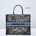Ezyycart Bags DIR1286 Book Tote BIG size 41.5cm 36.5cm Embroidery LOGO Handbag black blue