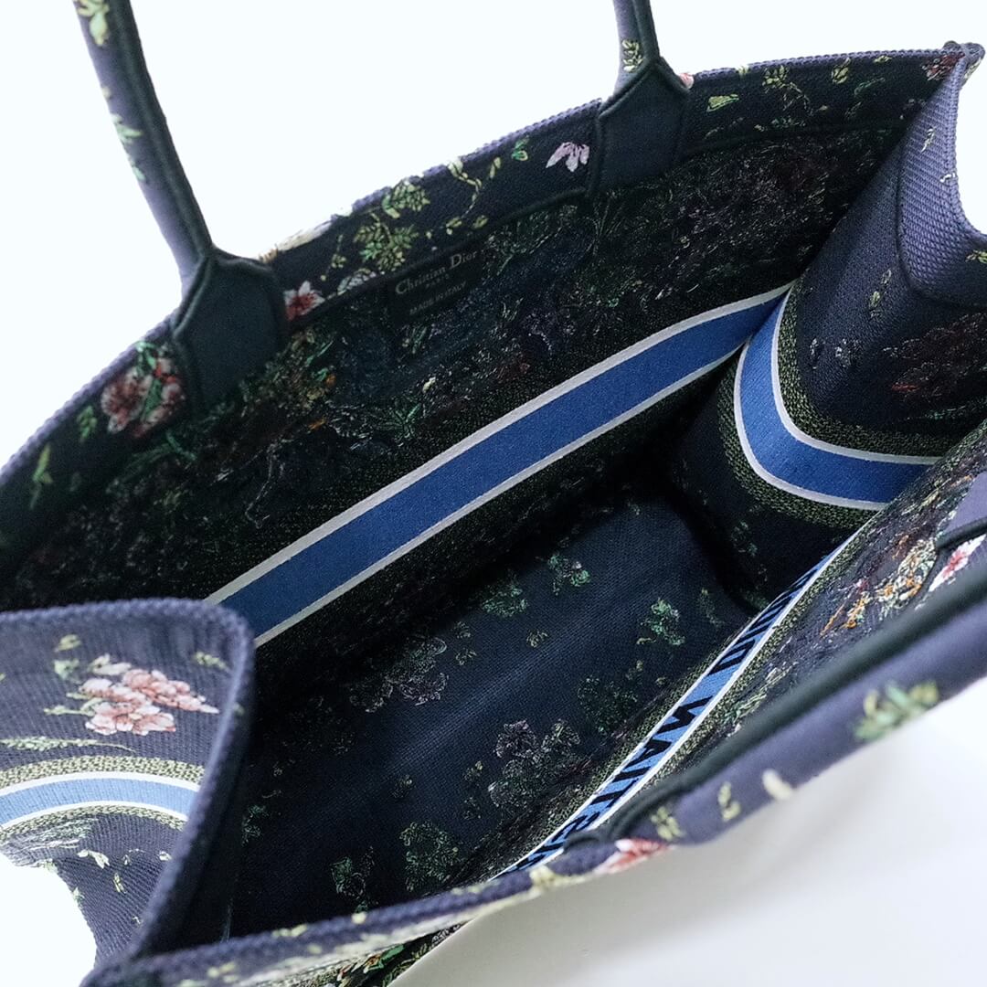 Ezyycart Bags DIR1286 Book Tote BIG size 41.5cm 36.5cm Embroidery LOGO Handbag black blue