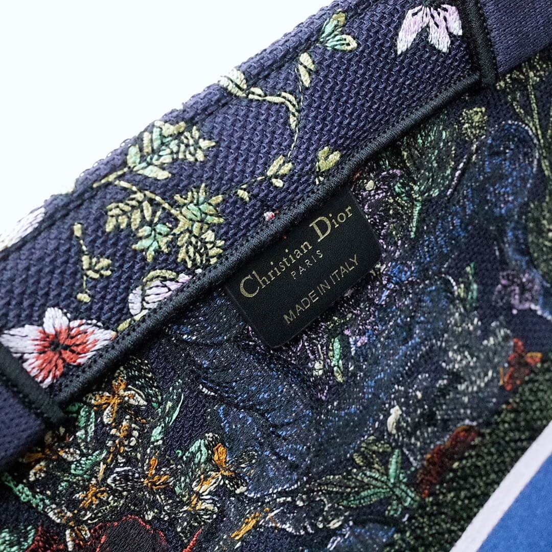 Ezyycart Bags DIR1286 Book Tote BIG size 41.5cm 36.5cm Embroidery LOGO Handbag black blue