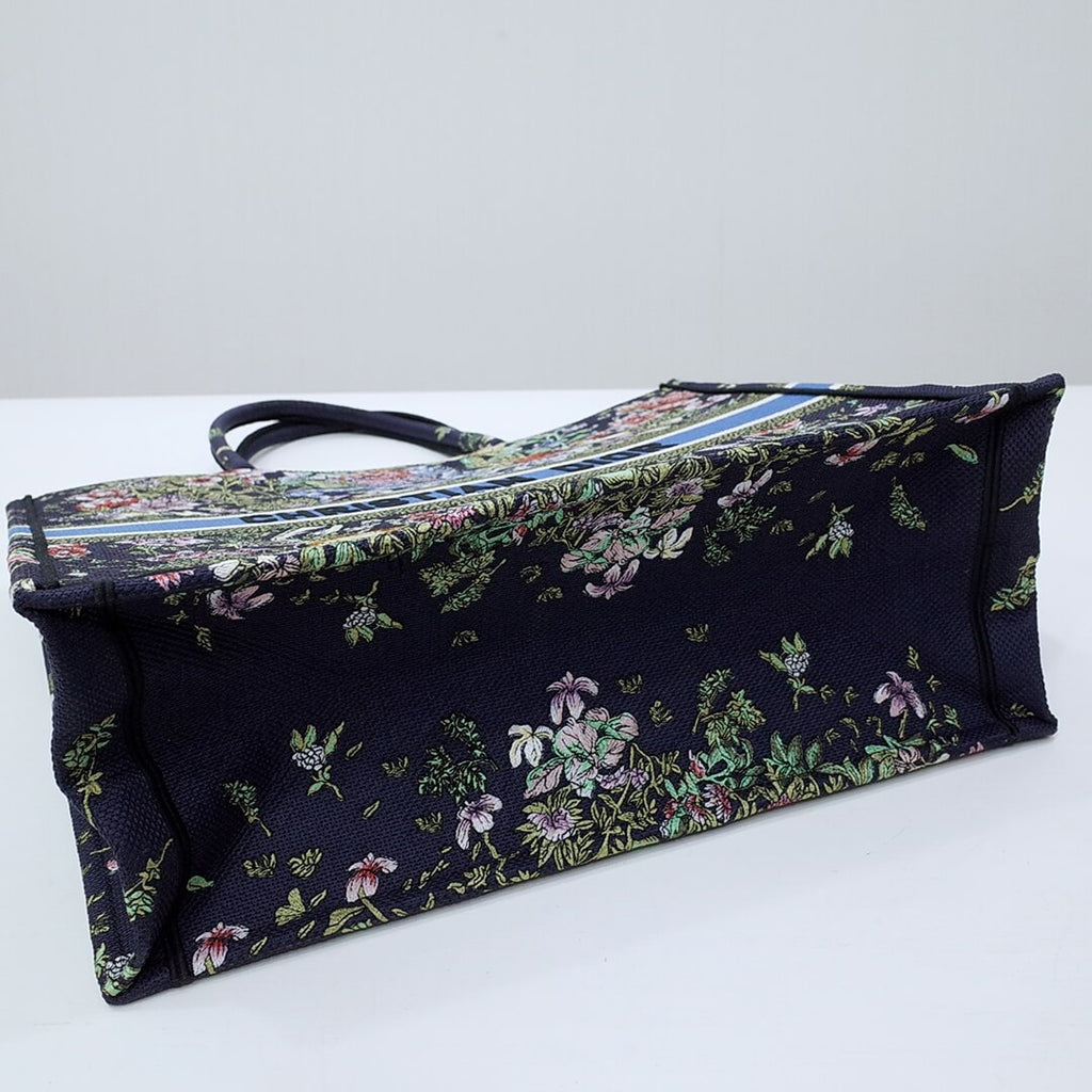 Ezyycart Bags DIR1286 Book Tote BIG size 41.5cm 36.5cm Embroidery LOGO Handbag black blue