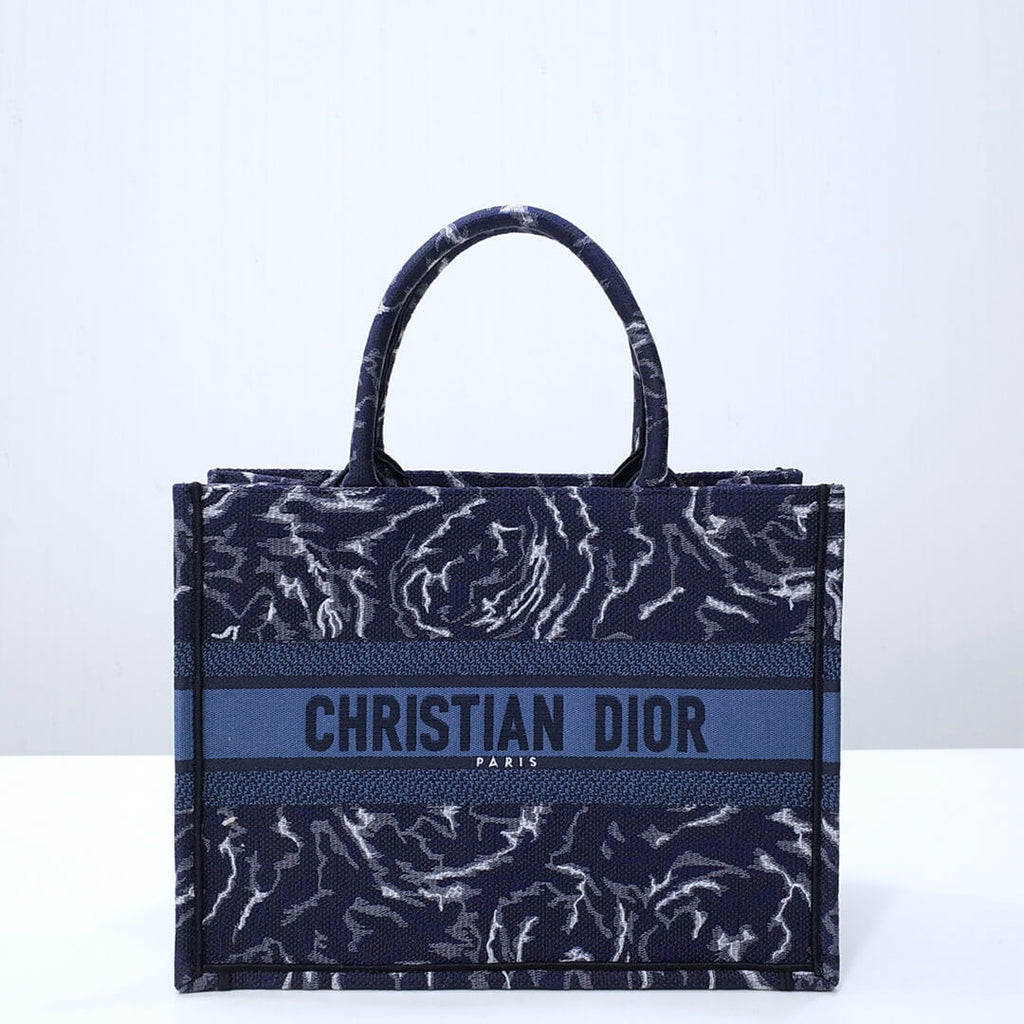 Ezyycart Bags DIR1286 Book Tote size 36.5cm 41.5cm Embroidery LOGO blue Handbag