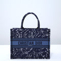 Ezyycart Bags DIR1286 Book Tote size 36.5cm 41.5cm Embroidery LOGO blue Handbag