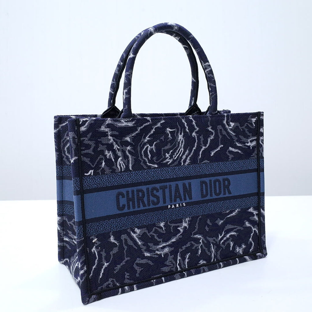 Ezyycart Bags DIR1286 Book Tote size 36.5cm 41.5cm Embroidery LOGO blue Handbag