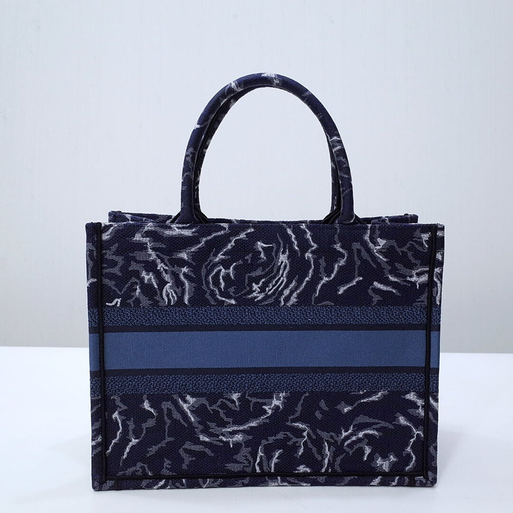 Ezyycart Bags DIR1286 Book Tote size 36.5cm 41.5cm Embroidery LOGO blue Handbag