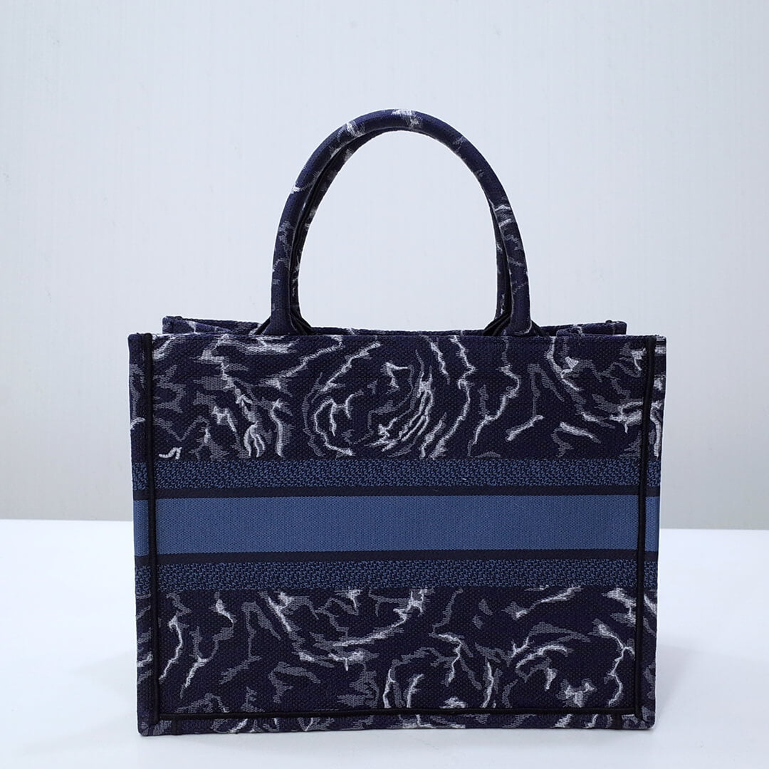 Ezyycart Bags DIR1286 Book Tote size 36.5cm 41.5cm Embroidery LOGO blue Handbag
