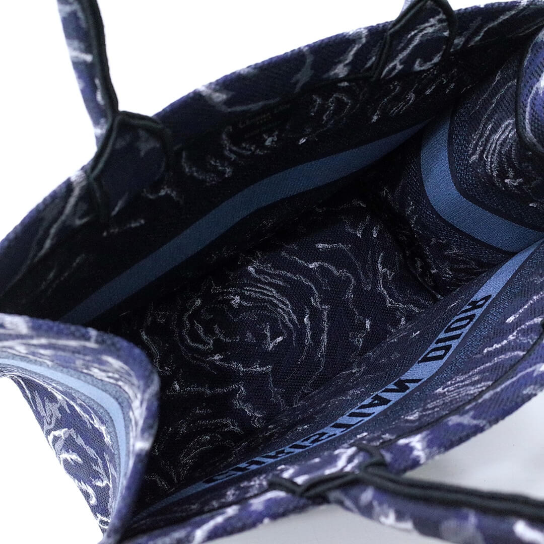Ezyycart Bags DIR1286 Book Tote size 36.5cm 41.5cm Embroidery LOGO blue Handbag