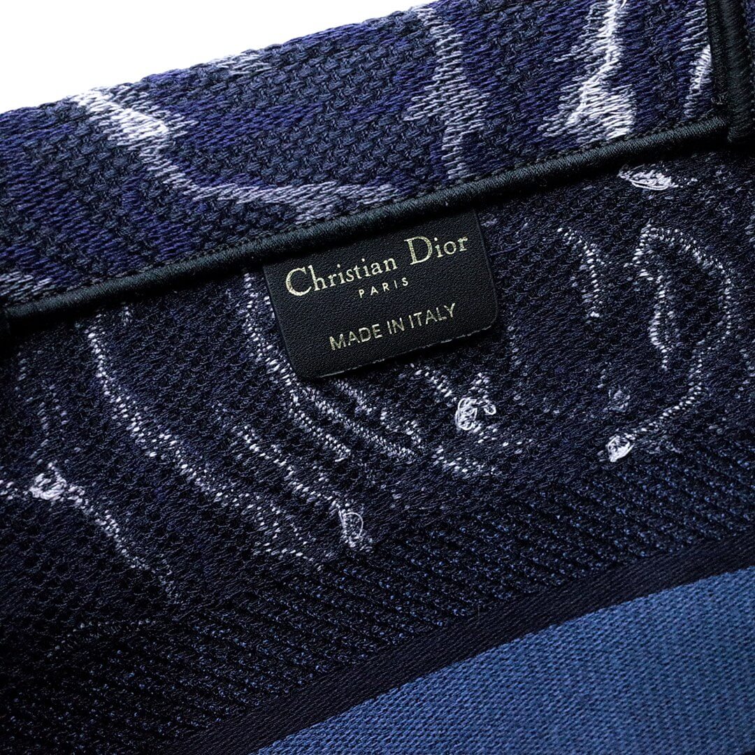 Ezyycart Bags DIR1286 Book Tote size 36.5cm 41.5cm Embroidery LOGO blue Handbag