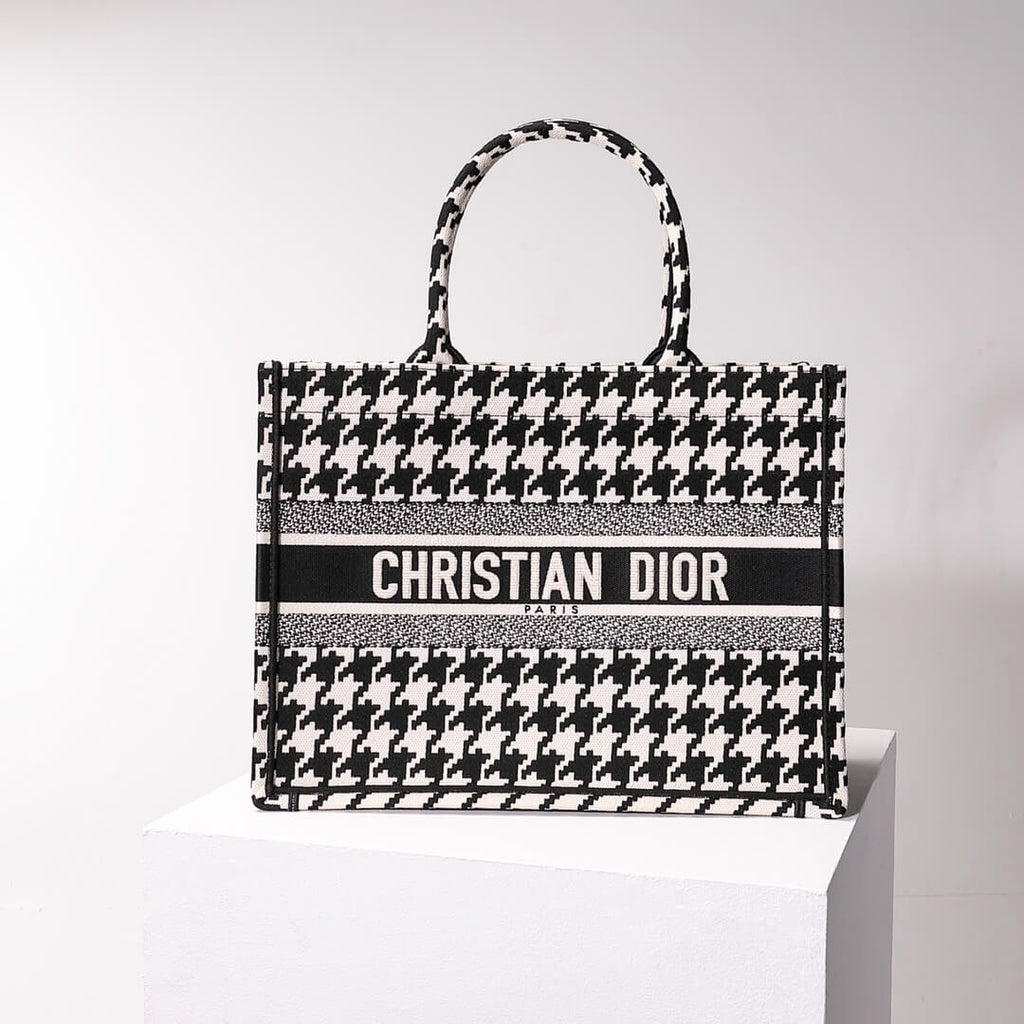 Ezyycart Bags DIR Book Tote black BIG Handbag 1286 Embroidery LOGO black and white