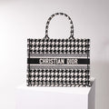 Ezyycart Bags DIR Book Tote black BIG Handbag 1286 Embroidery LOGO black and white