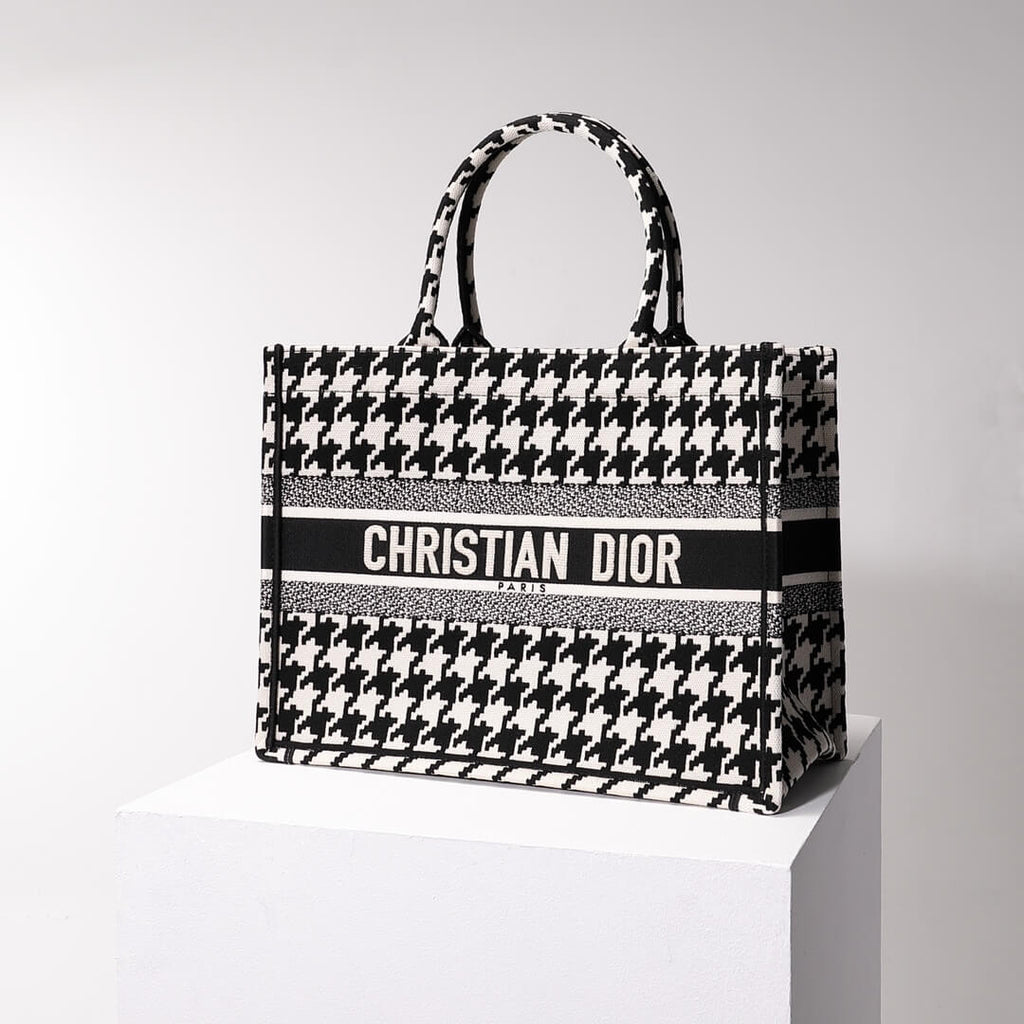Ezyycart Bags DIR Book Tote black BIG Handbag 1286 Embroidery LOGO black and white