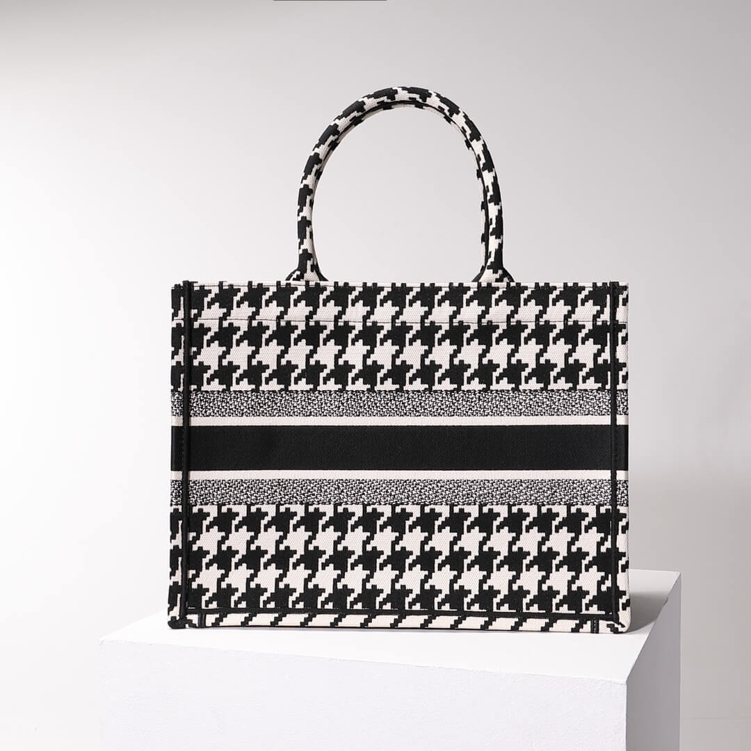Ezyycart Bags DIR Book Tote black BIG Handbag 1286 Embroidery LOGO black and white