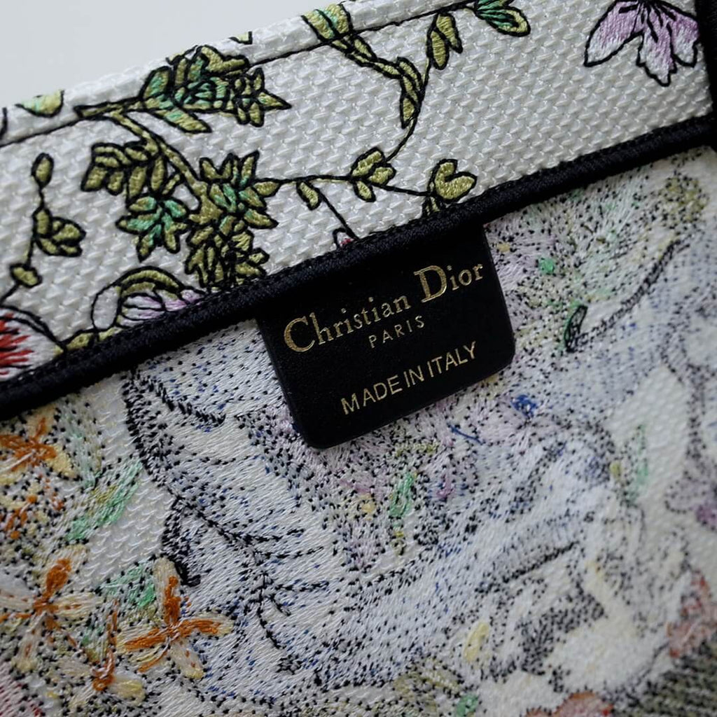 Ezyycart Bags DIR1286 Book Tote green WHITE blue BIG size 41.5cm 36.5cm Embroidery