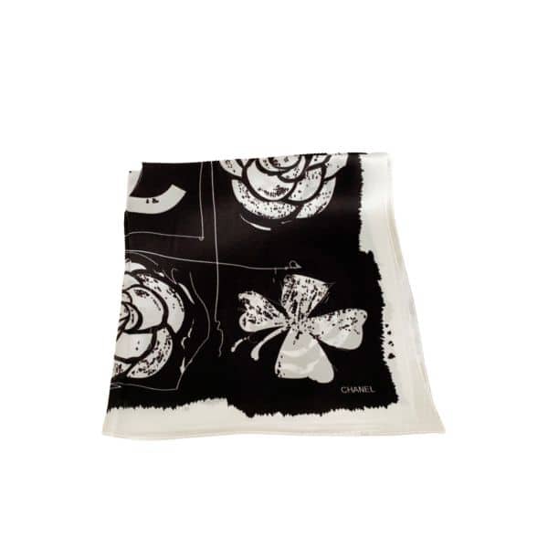 Anum Bags CHL CC CAMELLIA SQUARE SCARF BLACK