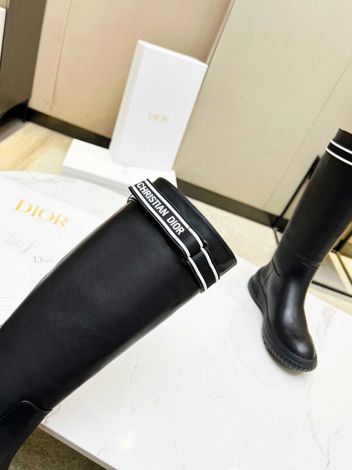 Ezyycart Bags DD D RACER BOOT CALFSKIN BLACK KDI781VEA S17X