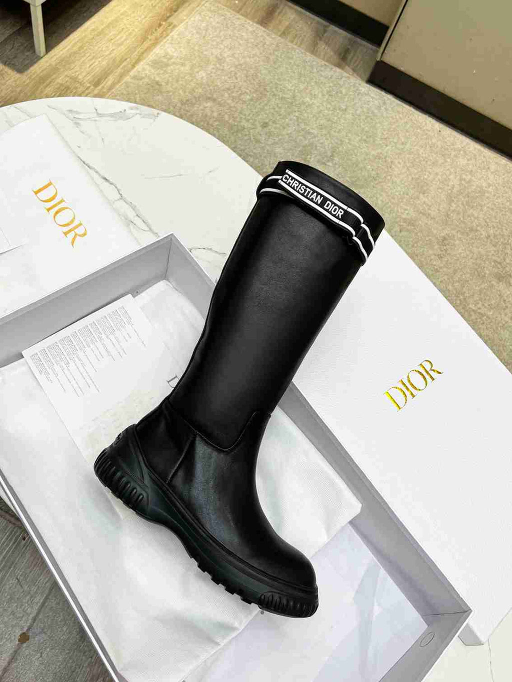Ezyycart Bags DD D RACER BOOT CALFSKIN BLACK KDI781VEA S17X